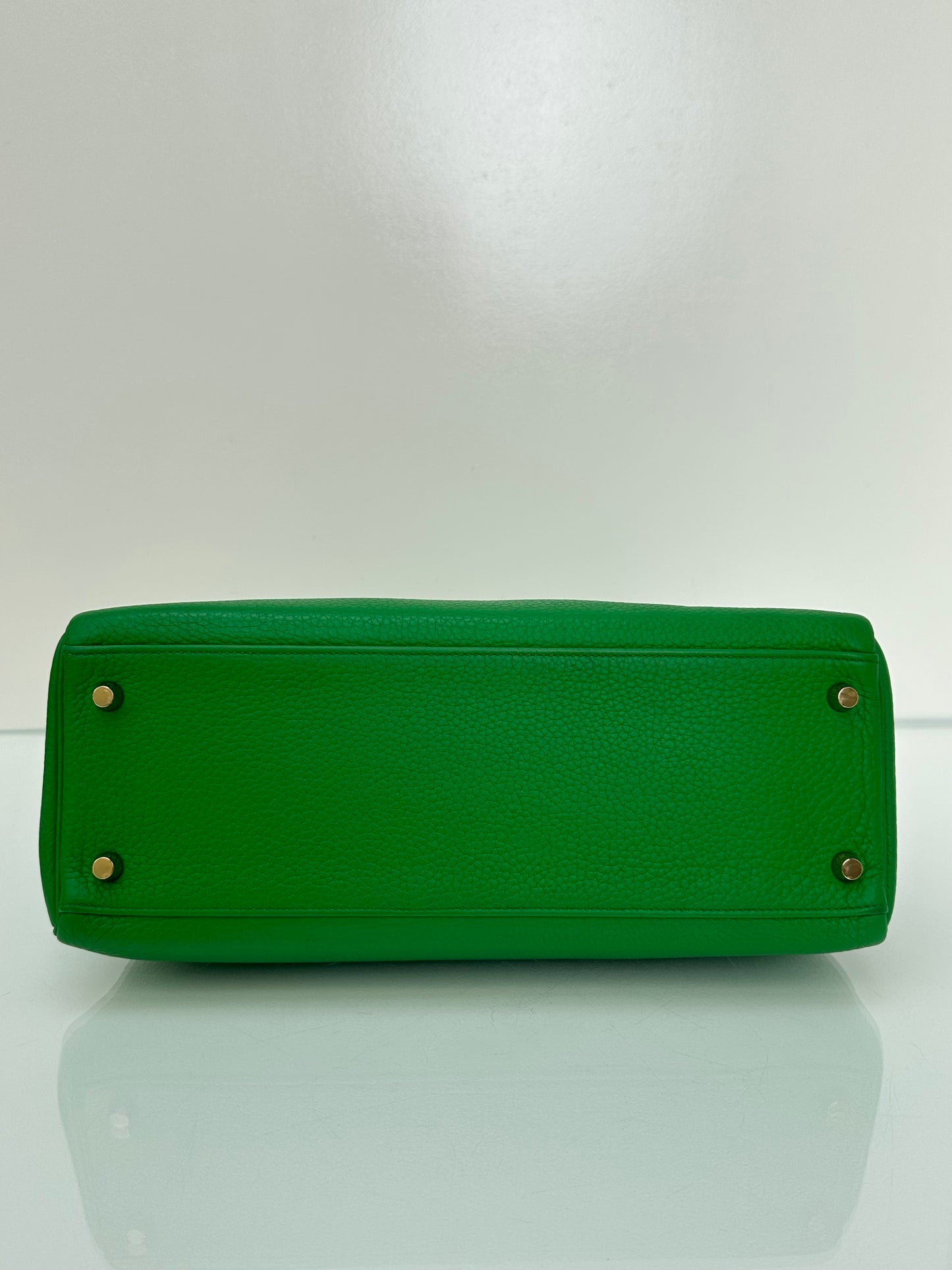 Hermes Kelly 32 Bamboo Clemence GHW #R