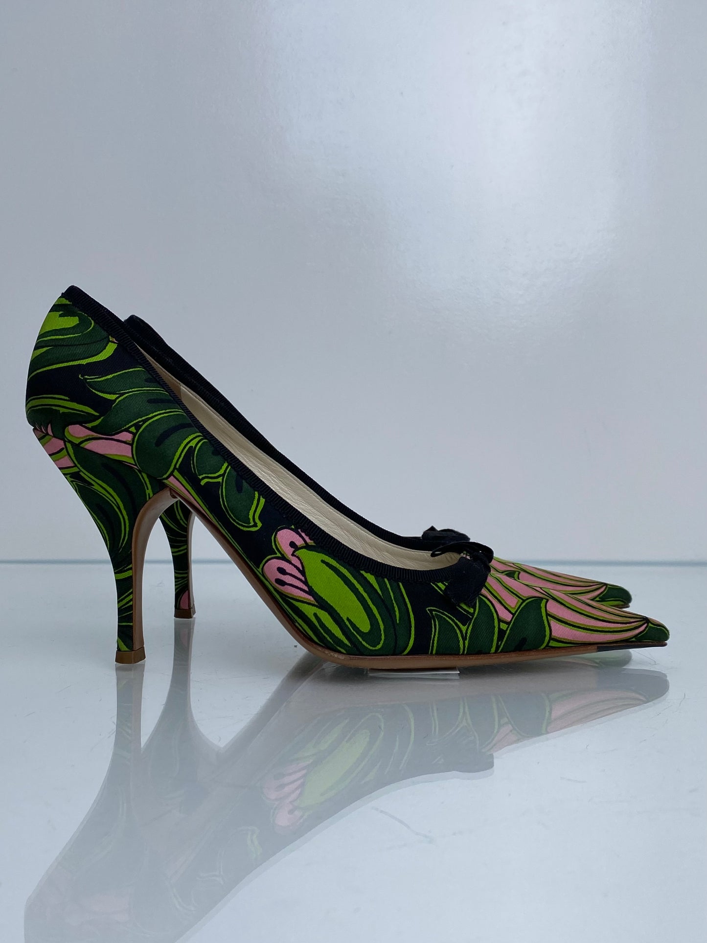 Prada Multicolor Floral Heels, 38.5