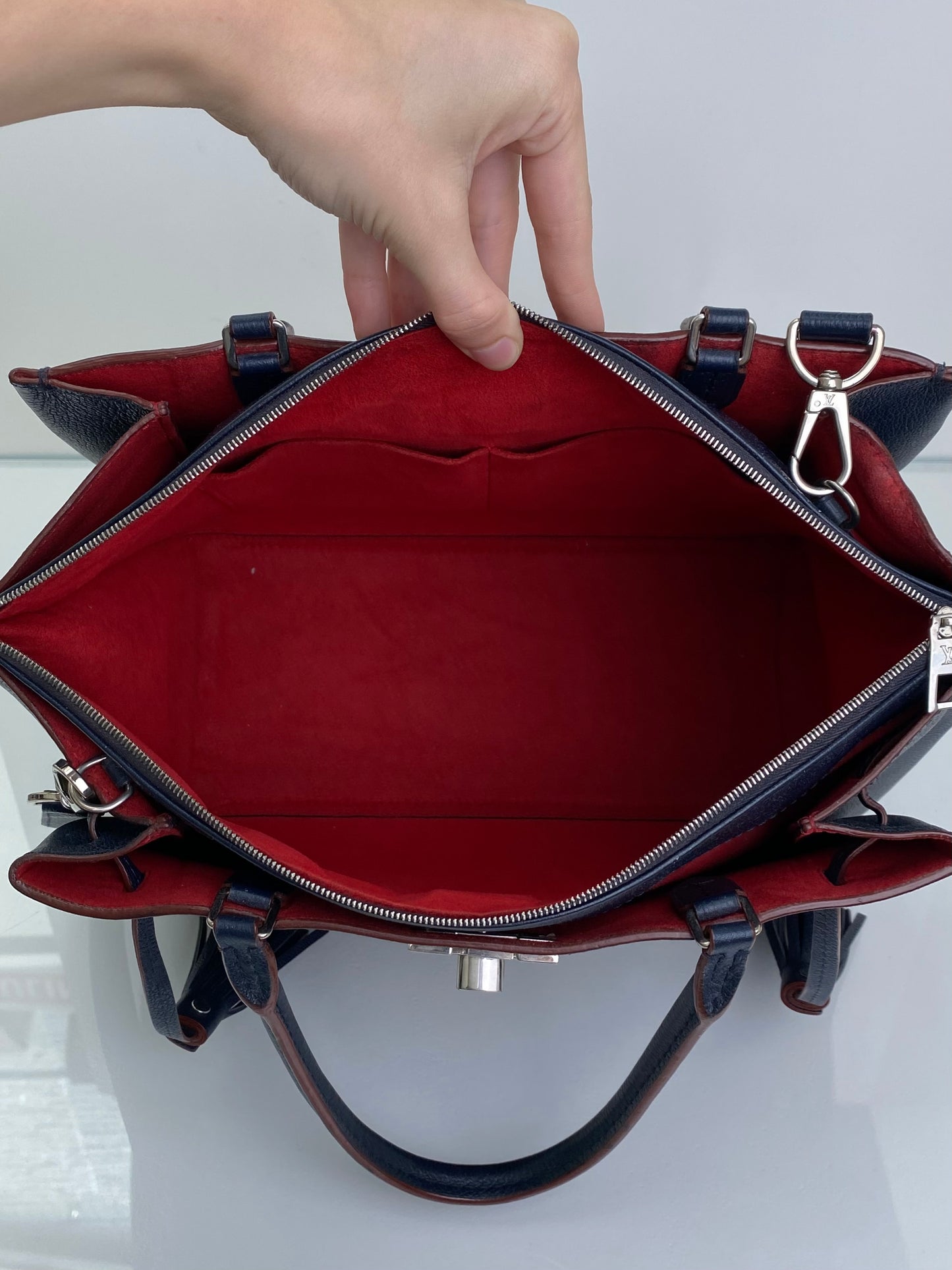 Louis Vuitton Navy & Red Marine Rouge Tassel Tote Bag SHW