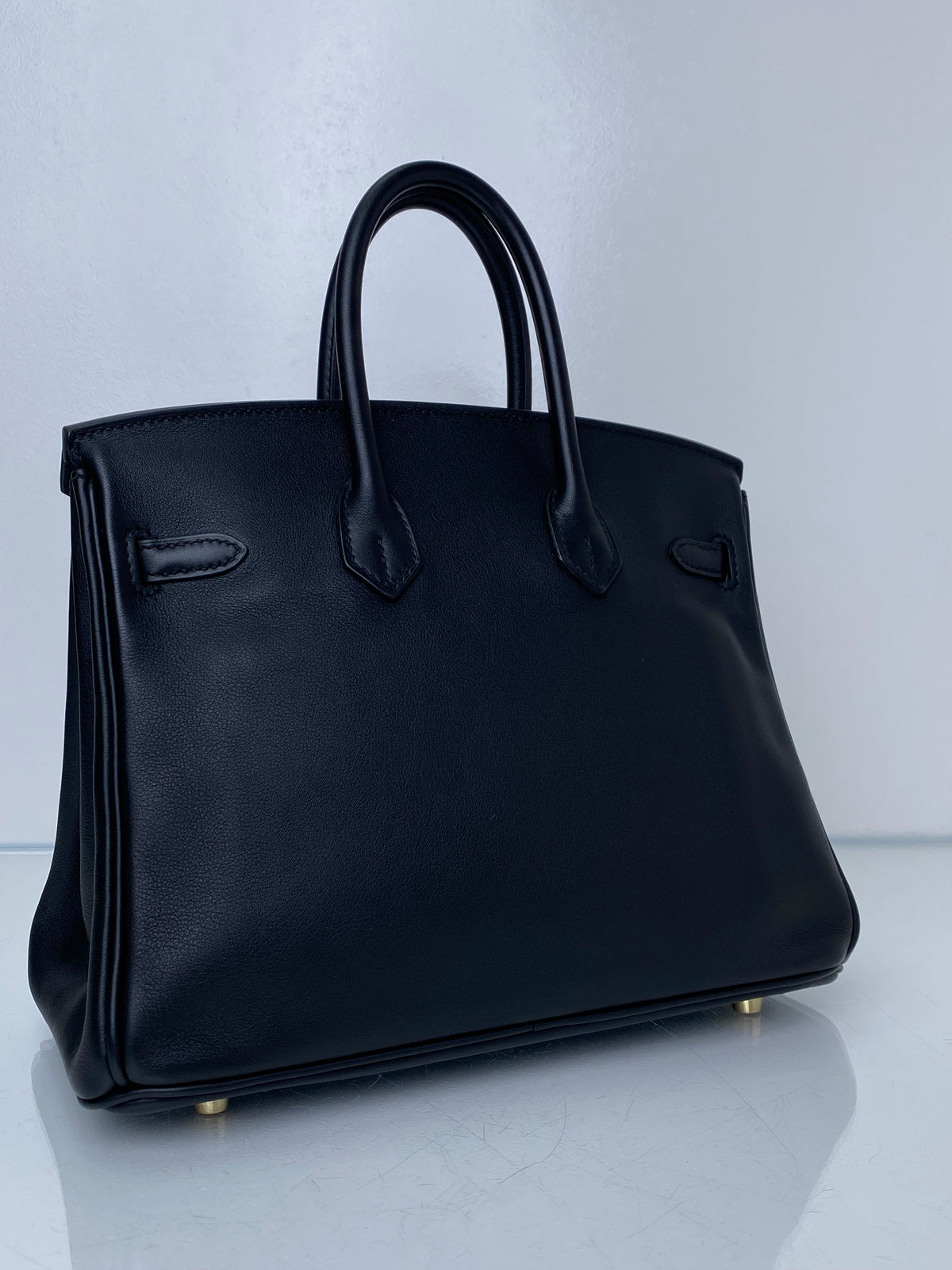 Hermes Birkin 25 Noir Swift #X