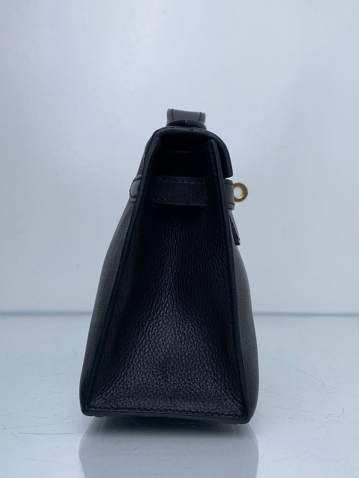 Hermes Kelly Pochette Noir Swift GHW #M