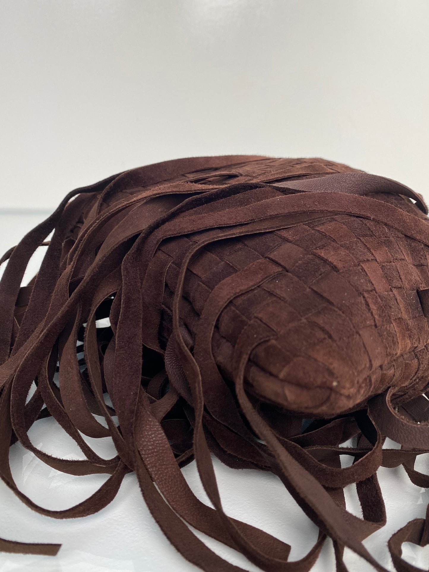 Bottega Veneta Brown Suede Fringe Bag