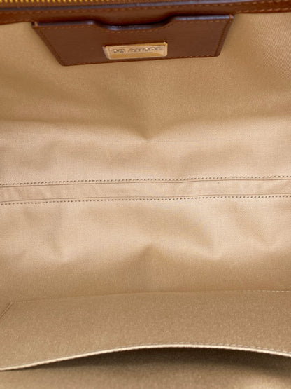 Dolce & Gabbana Tan & Brown DG Amore Wicker Handbag GHW