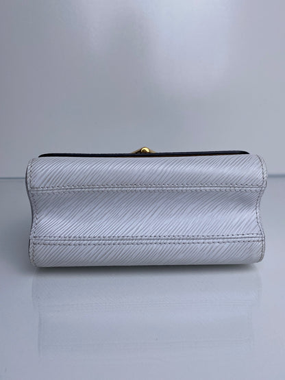 Louis Vuitton White Twist Lock Epi Crossbody Bag GHW