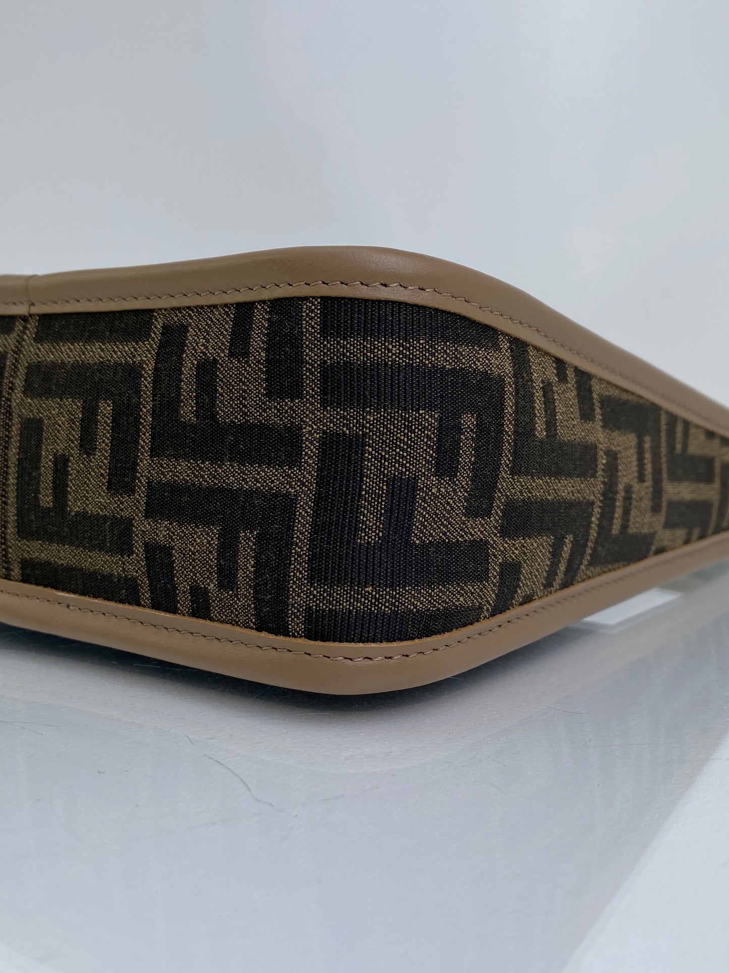 Fendi Brown FF Fendessence Mini Shoulder Bag GHW