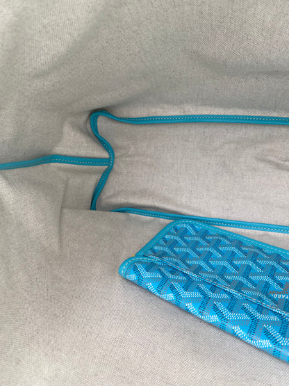 Goyard Turquoise / Pink Butterfly St. Louis PM Tote Bag