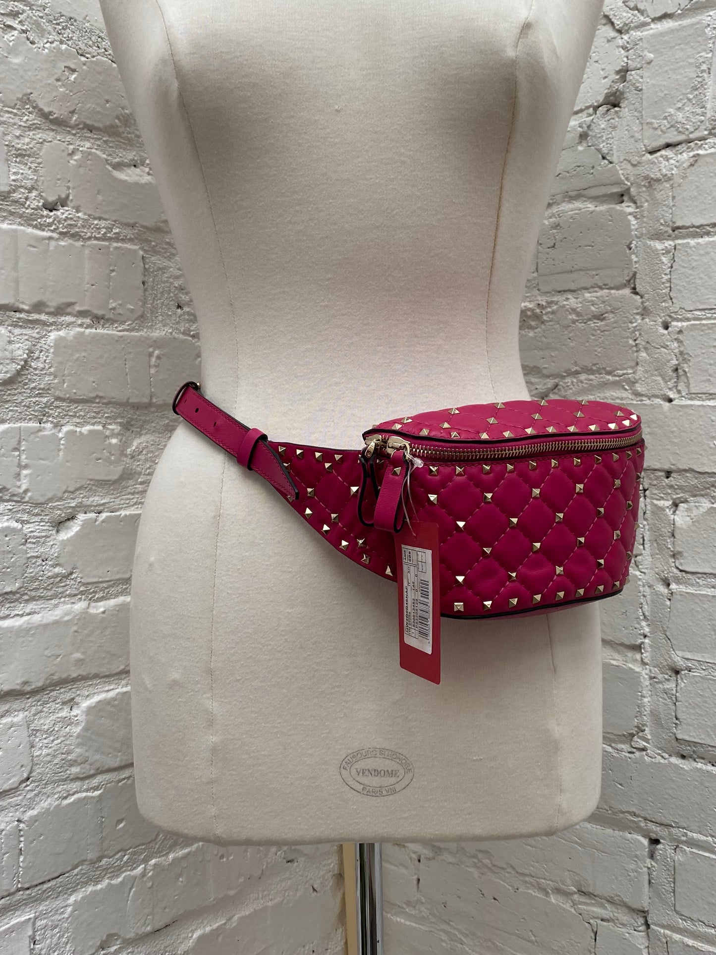 Valentino Pink Rockstud Bum Bag GHW, 85