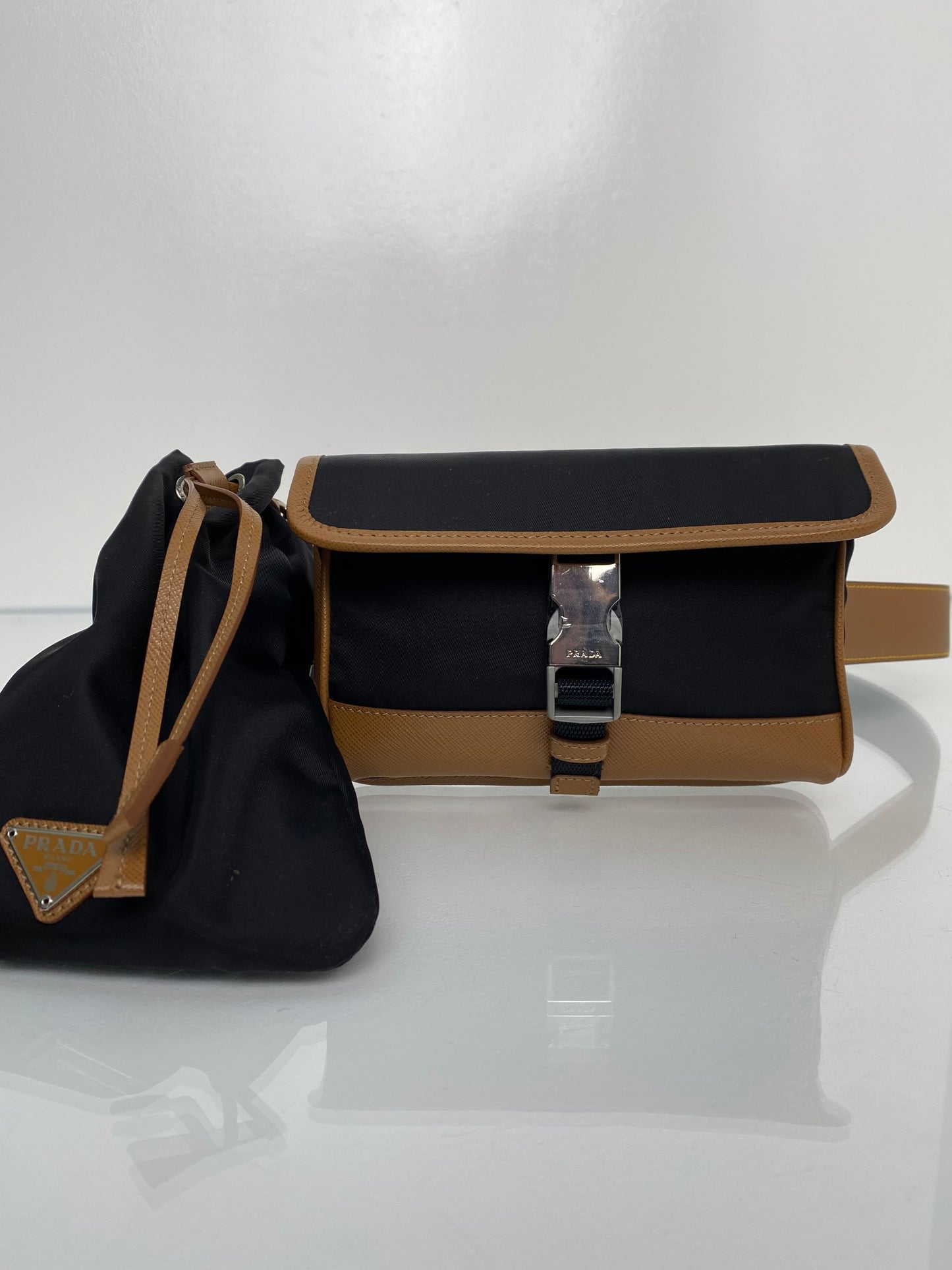 Prada Brown & Black Utility Bag