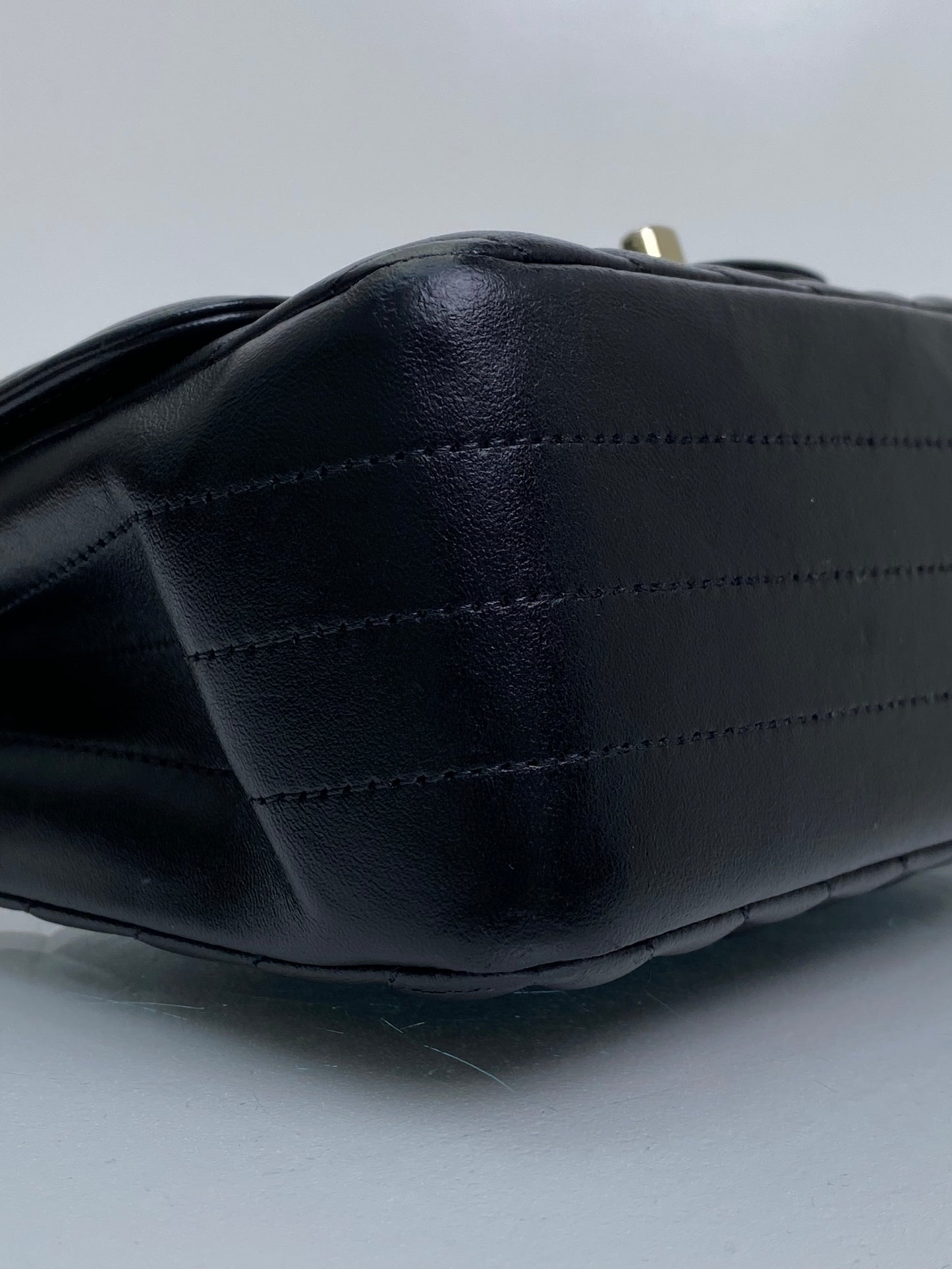 Chanel Black Chevron Lambskin Classic Mini Square Flap Bag GHW #23