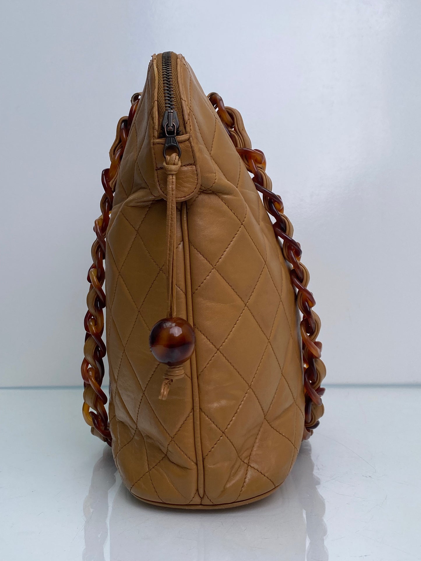 Chanel Vintage Tote Beige Tortoise/GHW