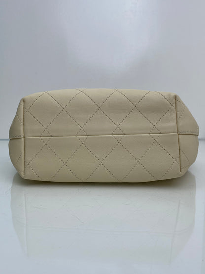 Chanel 26C Light Beige Quilted Hobo Bag GHW