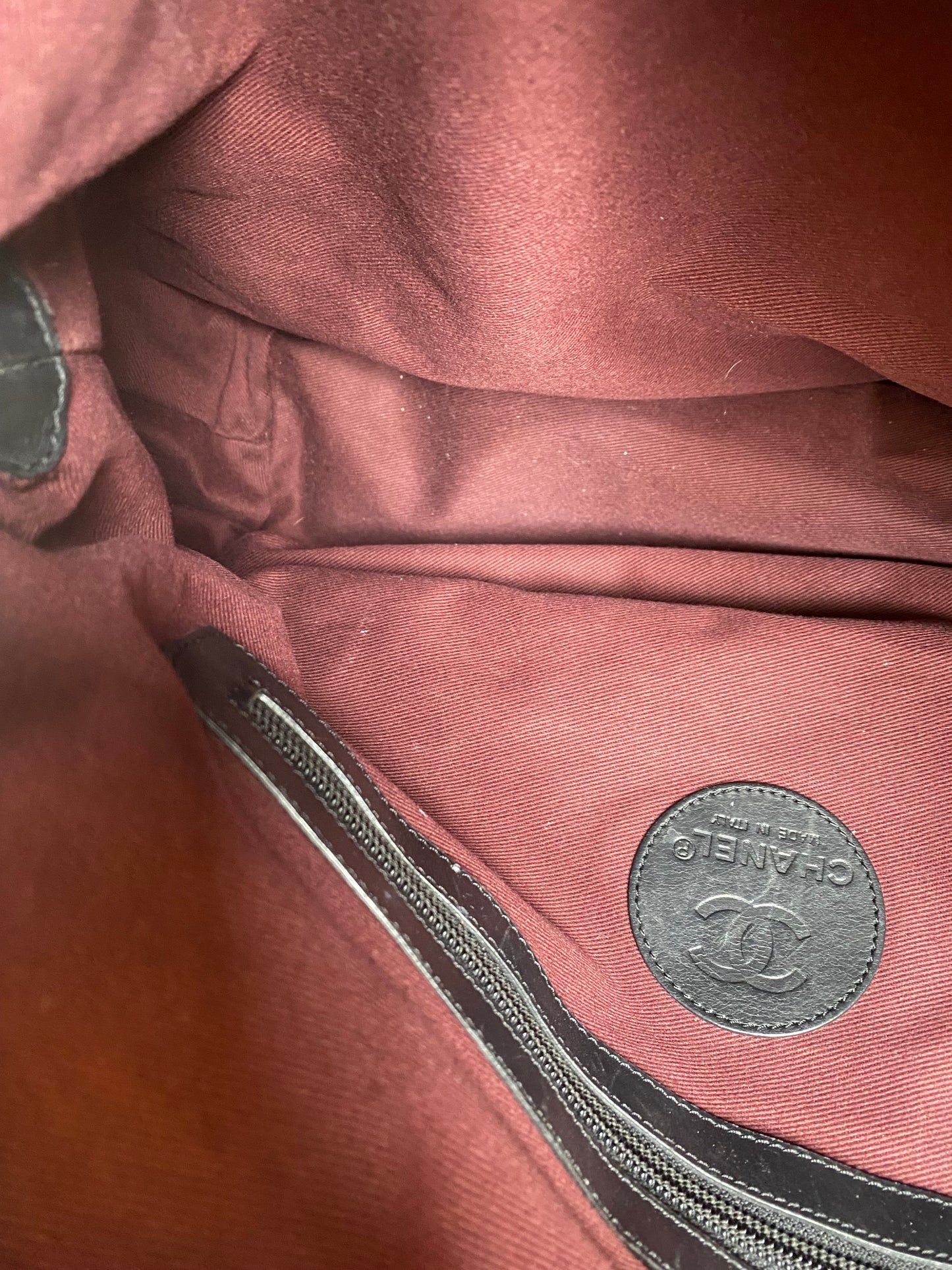 Chanel Black Quilted Vertical Sport Weekender Bag SHW