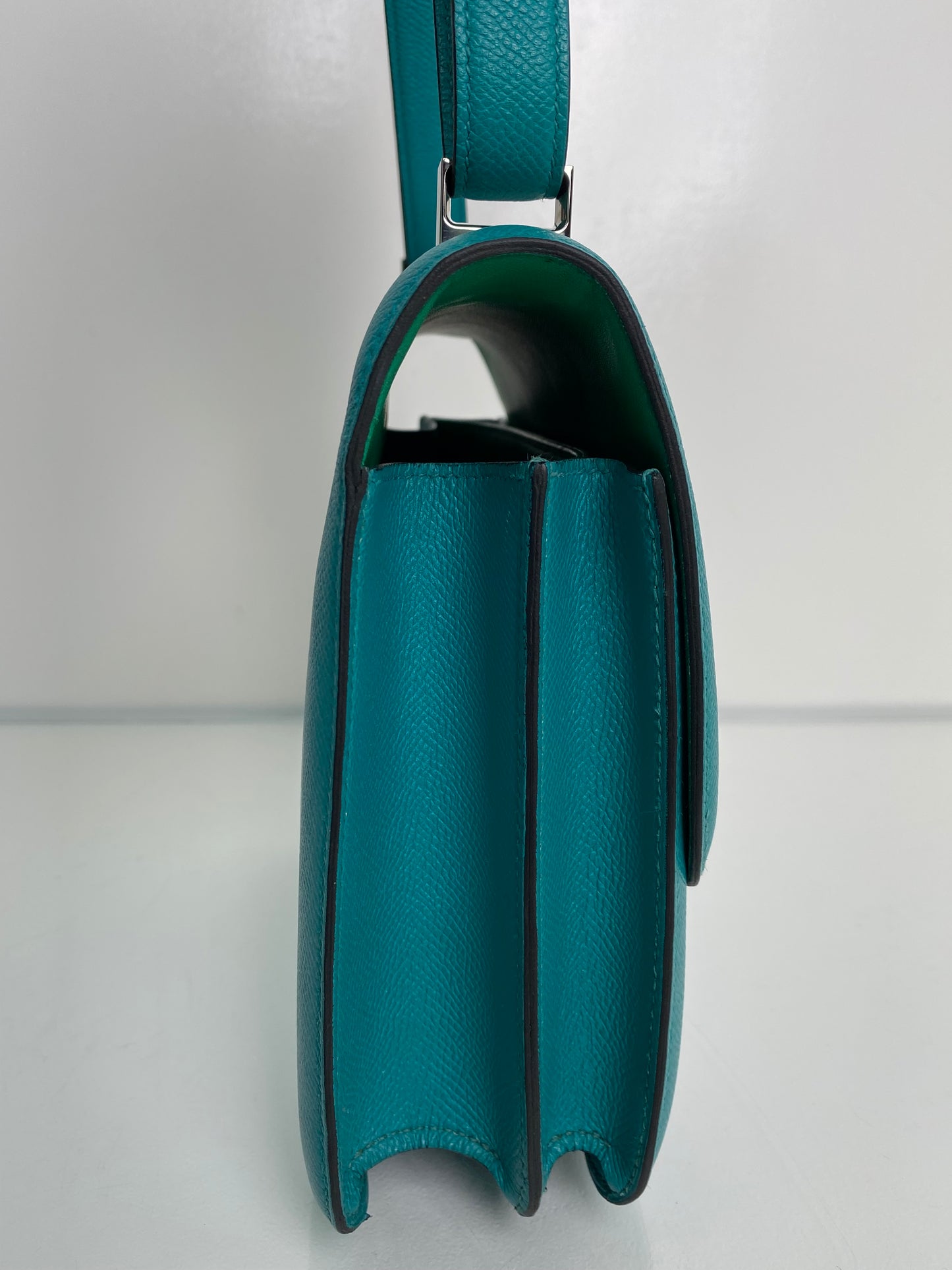 Hermes Constance 24 Bleu Paon Menthe Epsom PHW #A