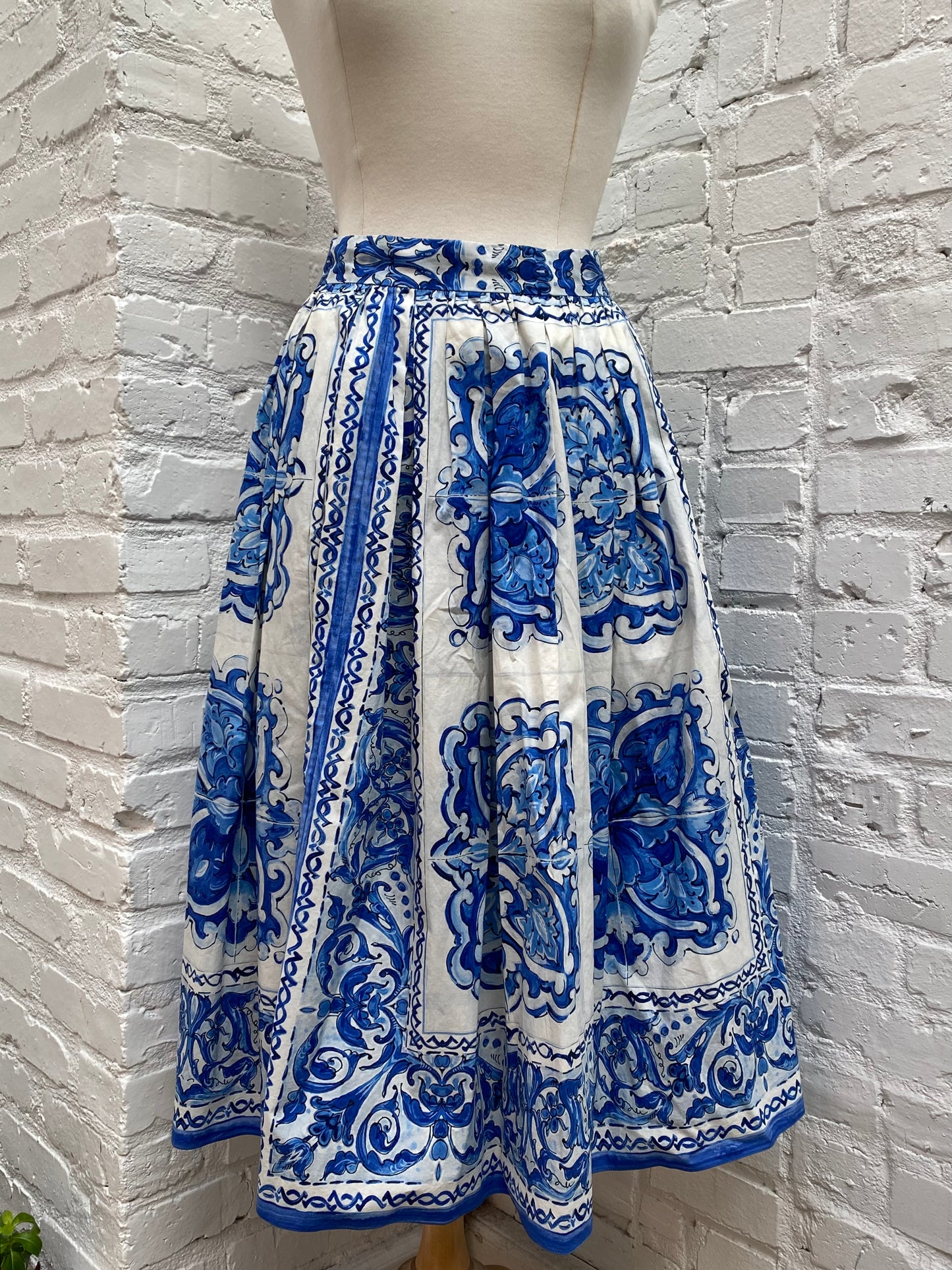 Dolce & Gabbana Blue & White Skirt, M