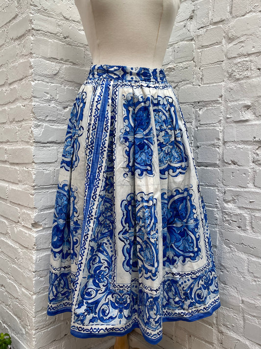 Dolce & Gabbana Blue & White Skirt, M