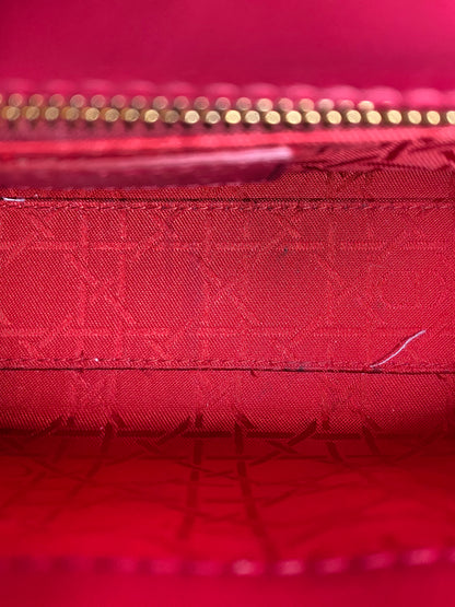 Dior Burgundy Mini Lady Dior Bag GHW