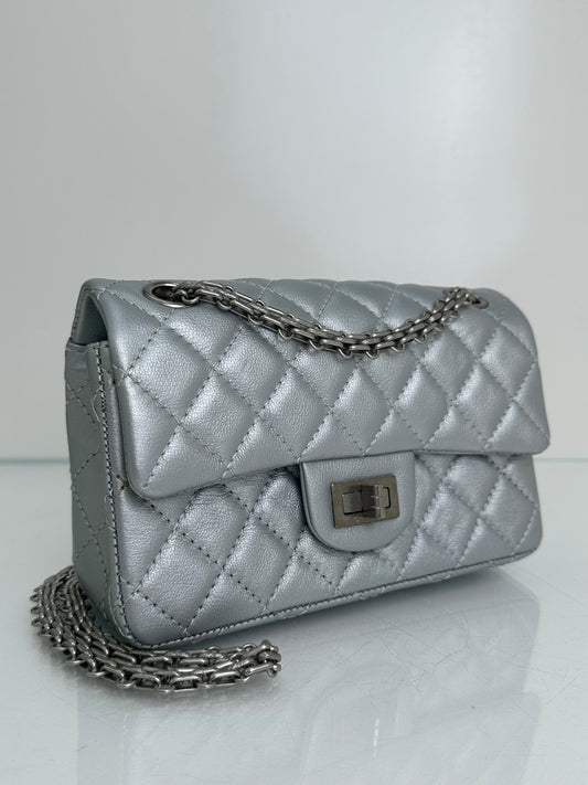 Chanel Re-issue Small Silver Flap SHW