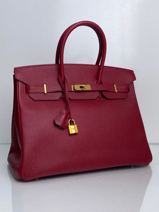 Hermes Birkin 35 Rubis Togo GHW #N