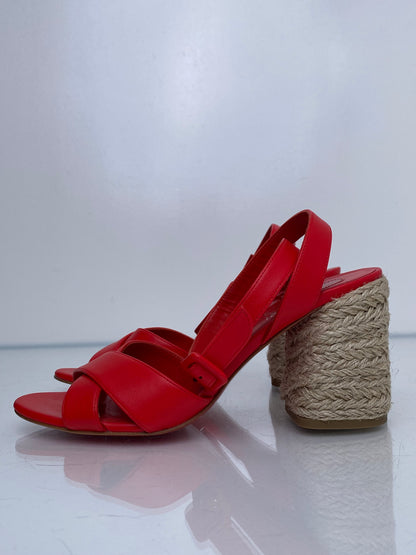 Christian Louboutin Red Crossover Espadrilles, 38