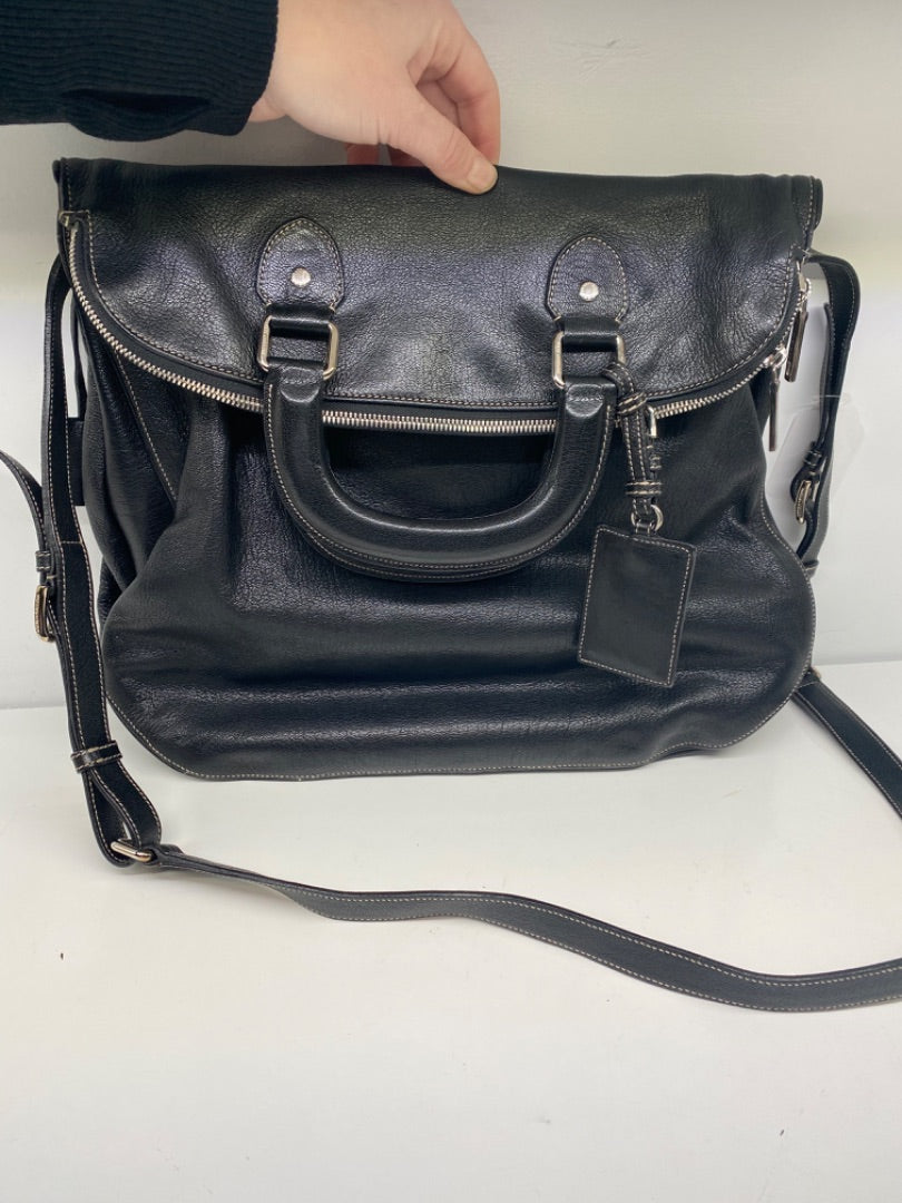 Dolce & Gabbana Black Leather Shoulder Bag SHW