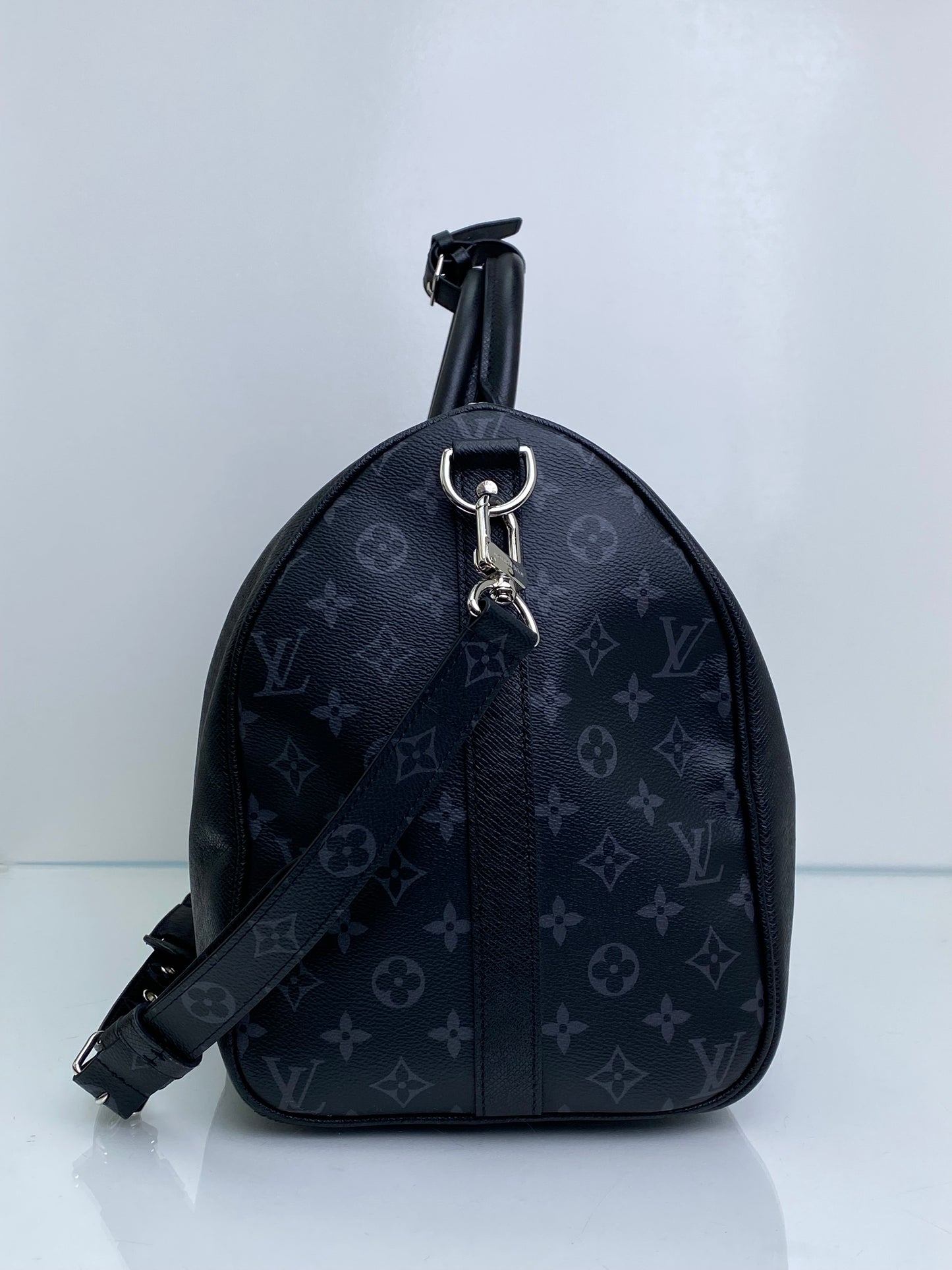Louis Vuitton Monogram Eclipse Taigarama Keepall Banduoliere 50 SHW