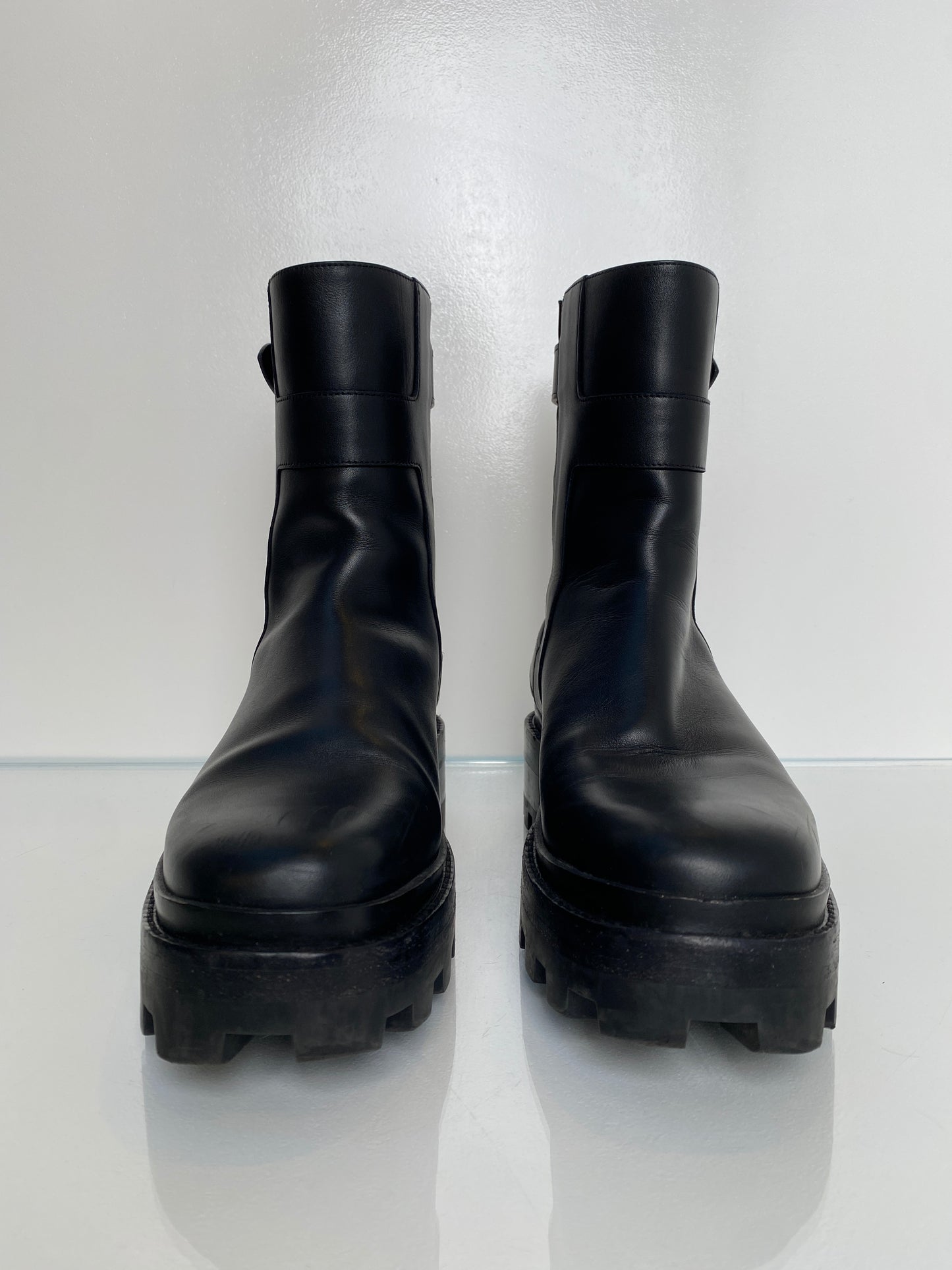 Hermes Jaimy Black Combat Boots, 40