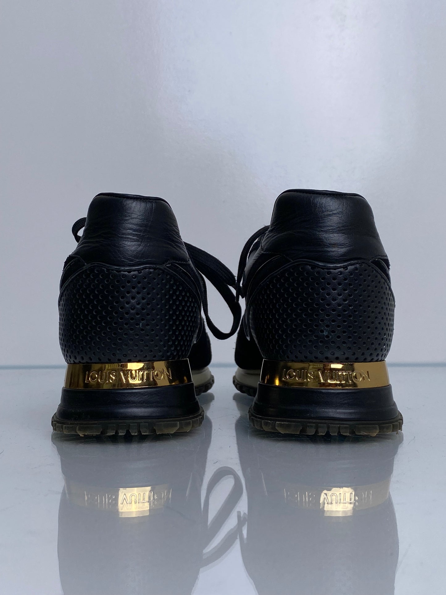 Louis Vuitton Black Perforated Sneakers, 38
