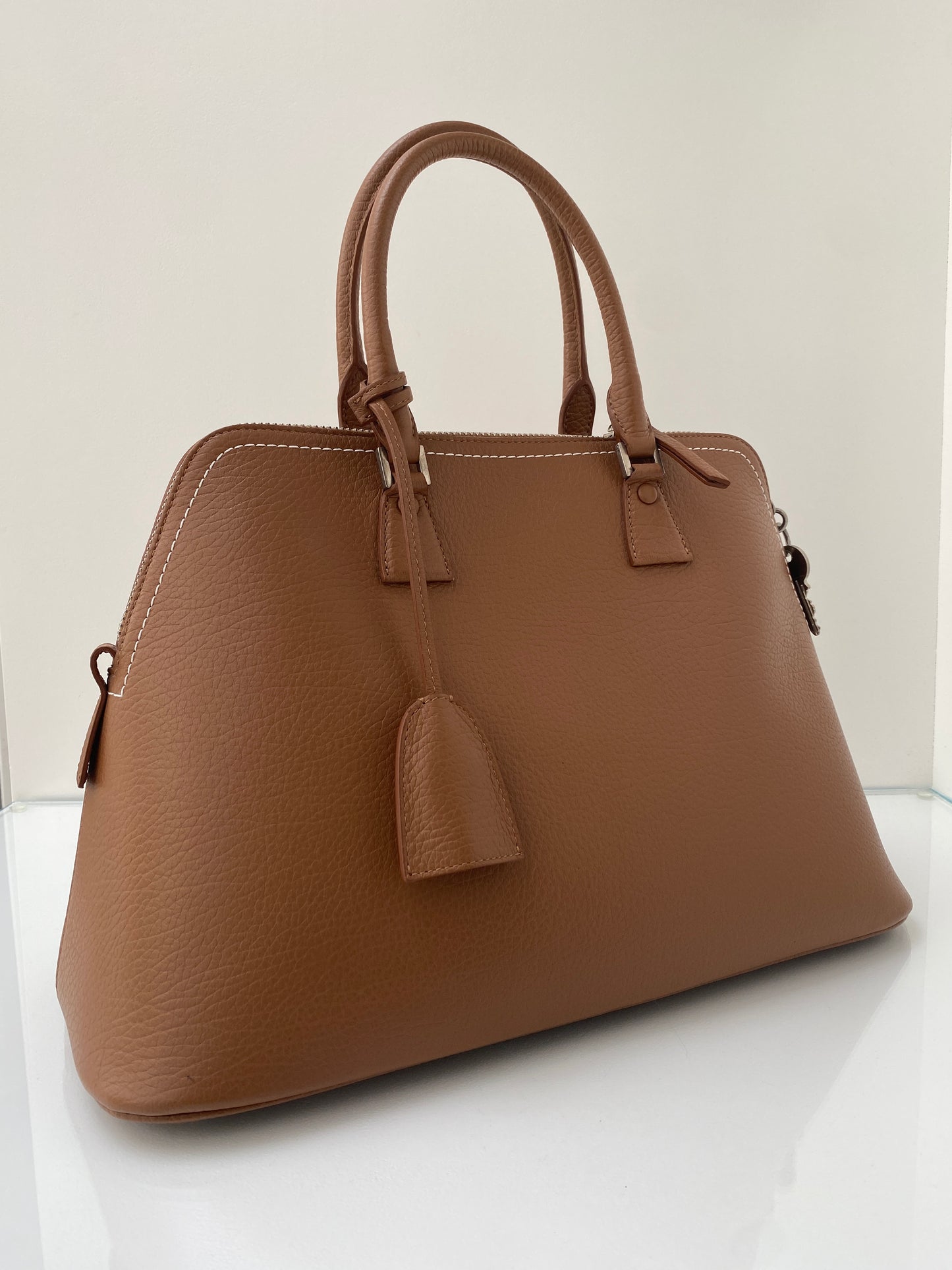 Maison Margiela Brown Zip Top Tote