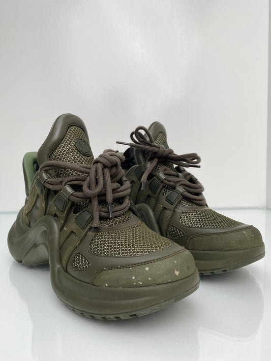 Louis Vuitton Khaki Archlight Sneakers, 38