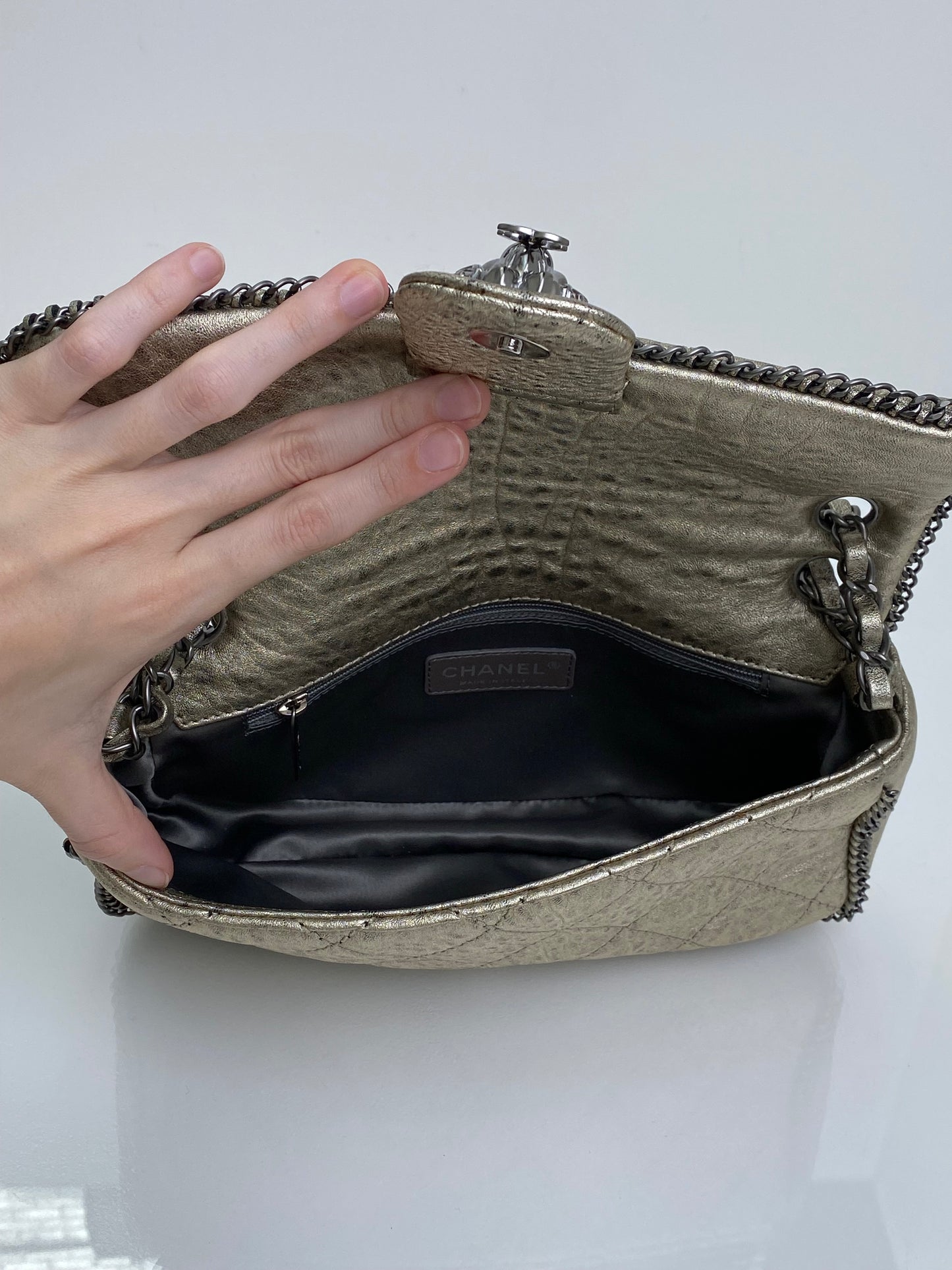 Chanel Champagne Leo Lion Flap Bag SHW #11