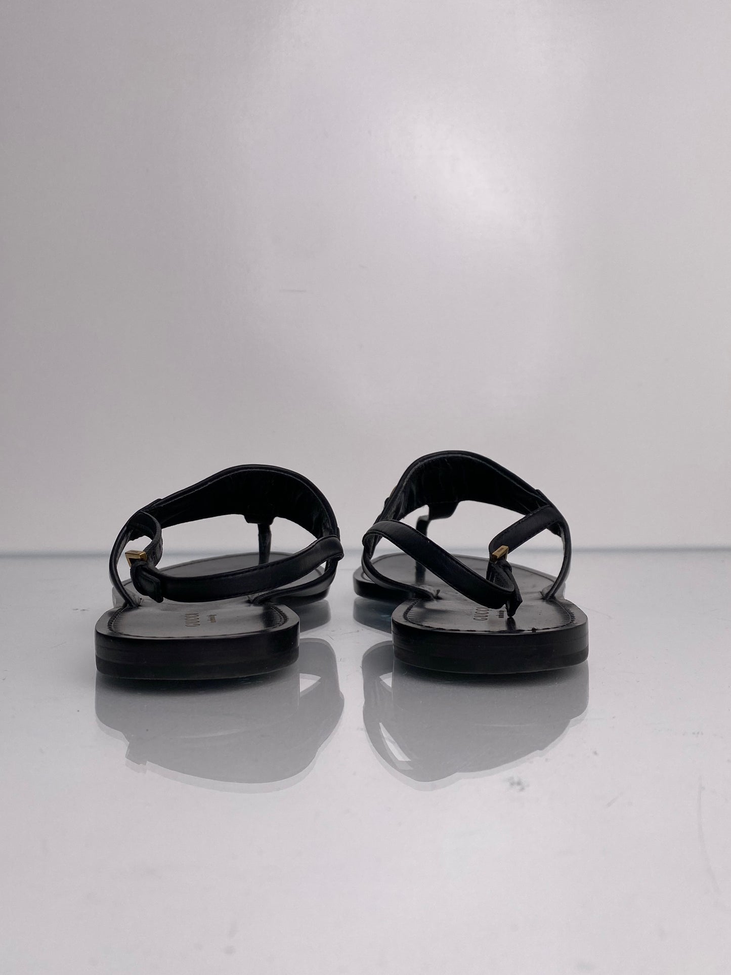 Gucci GG Webstripe Thong Sandals, 40