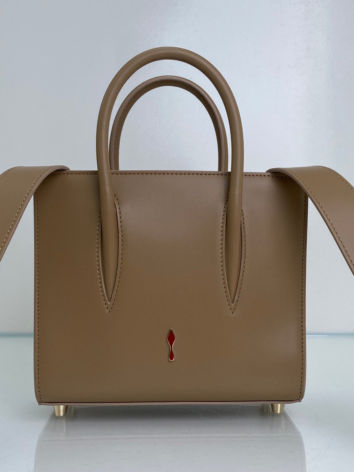 Christian Louboutin Paloma Mini Studded Suede Tote Bag GHW
