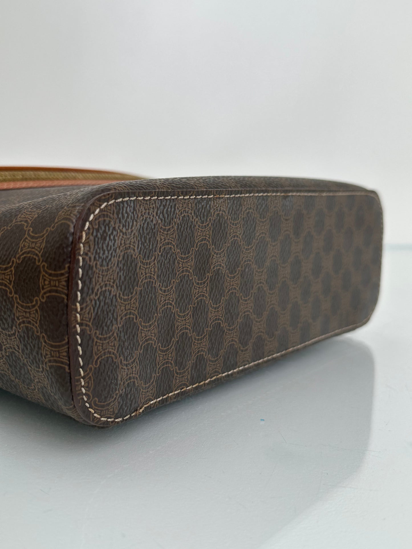 Celine Canvas Macadam East/West Vanity Bag GHW