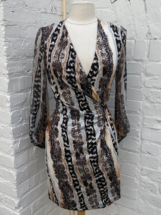 Diane von Furstenberg Multicolor Wrap Dress, 6