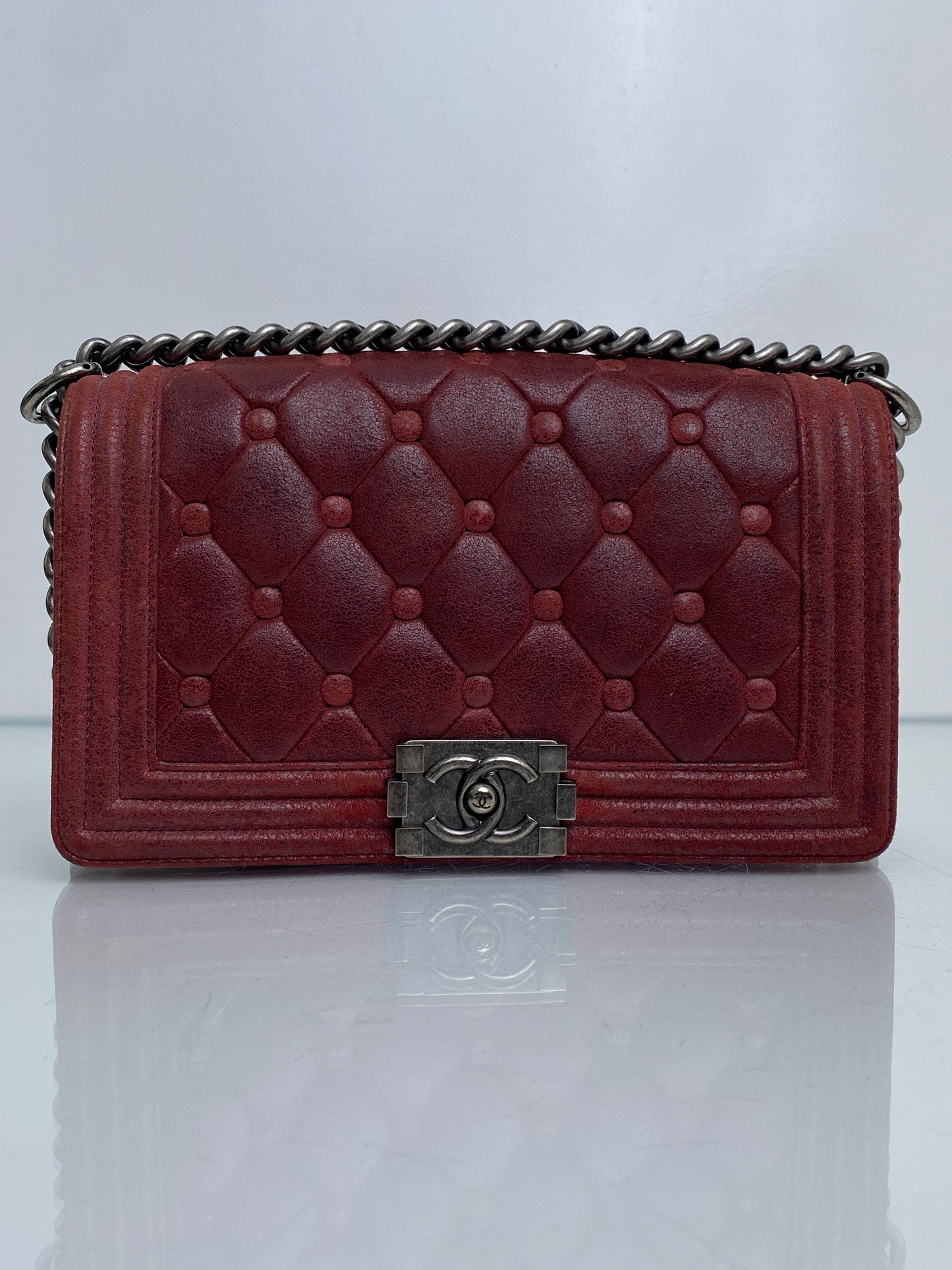 Chanel Burgundy Boy Bag RHW