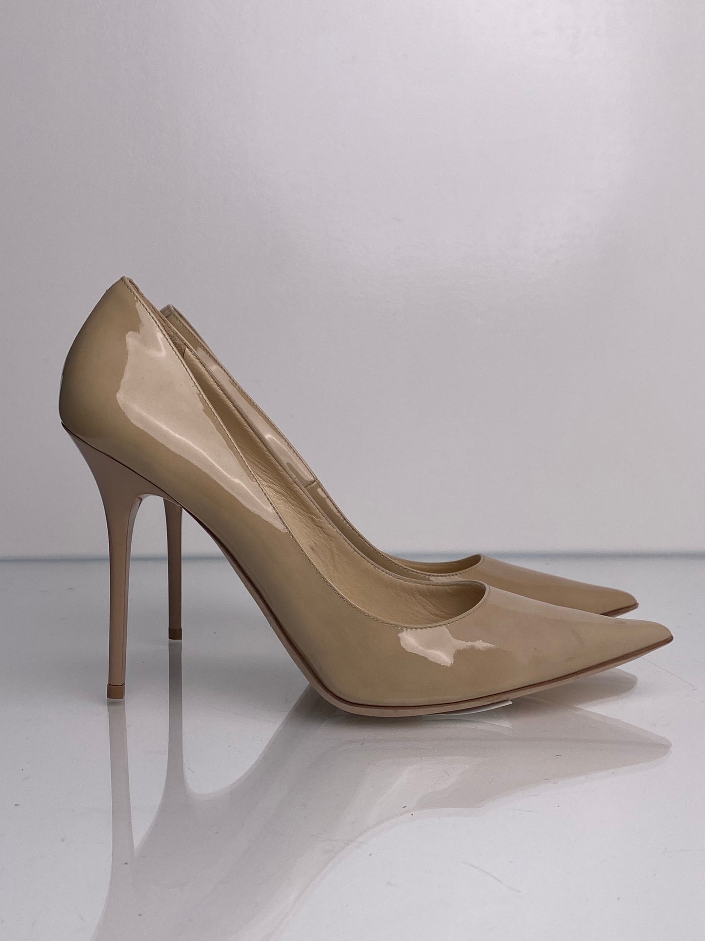 Jimmy Choo Nude Patent Heels, 42