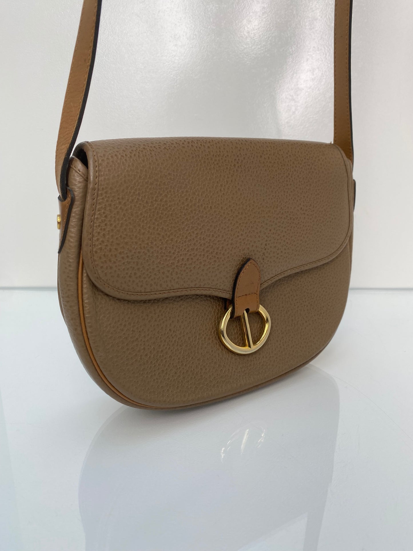 Dior Vintage Brown Crossbody Bag GHW