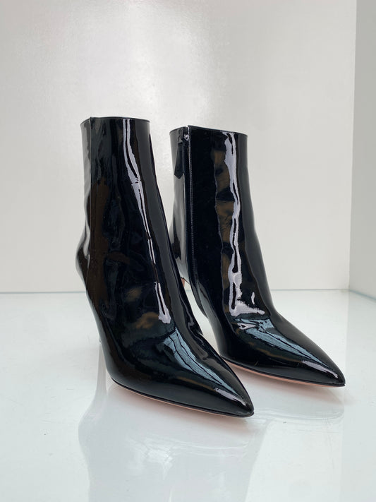 Aquazarra Black Patent Leather Boots, 35