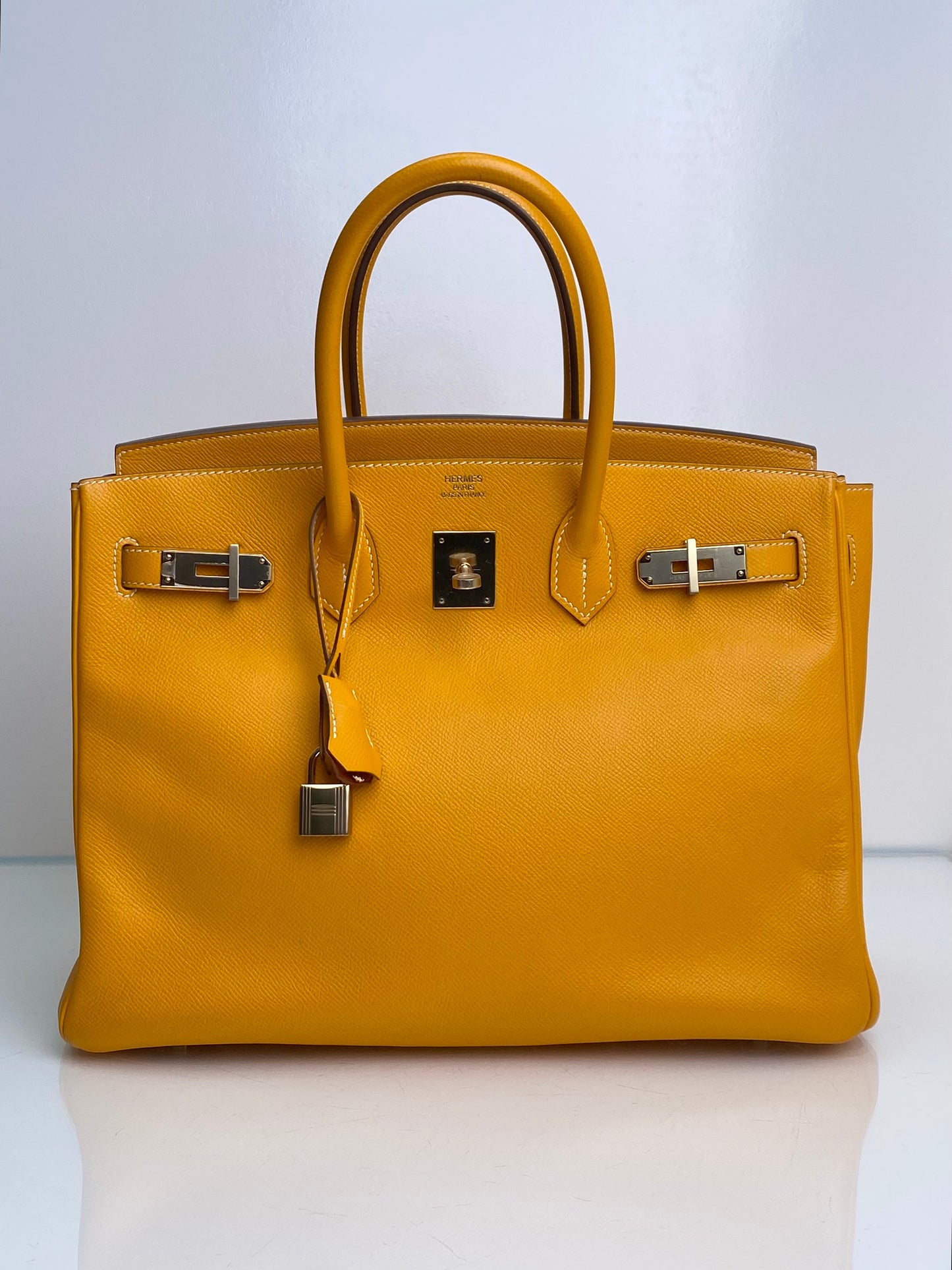 Hermes Birkin 35 Jaune Epsom GHW #P Square
