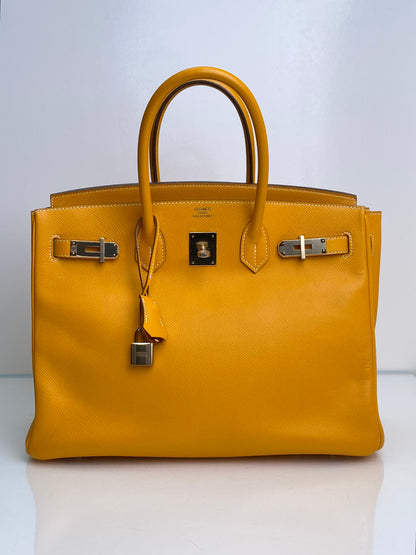 Hermes Birkin 35 Jaune Epsom GHW #P Square