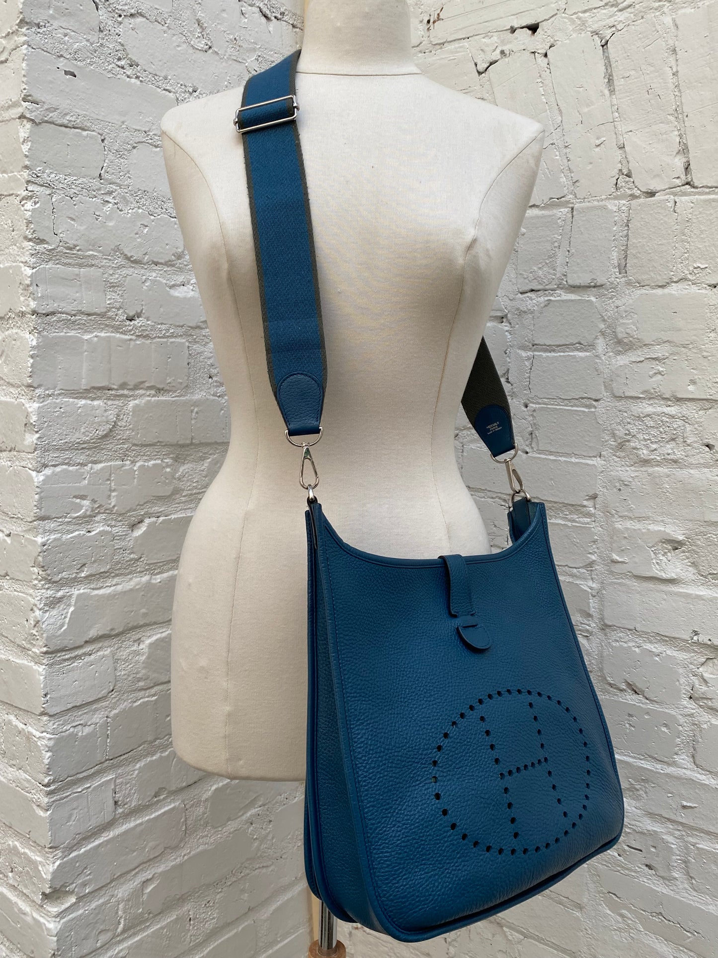 Hermes Evelyne GM Bleu Clemence PHW