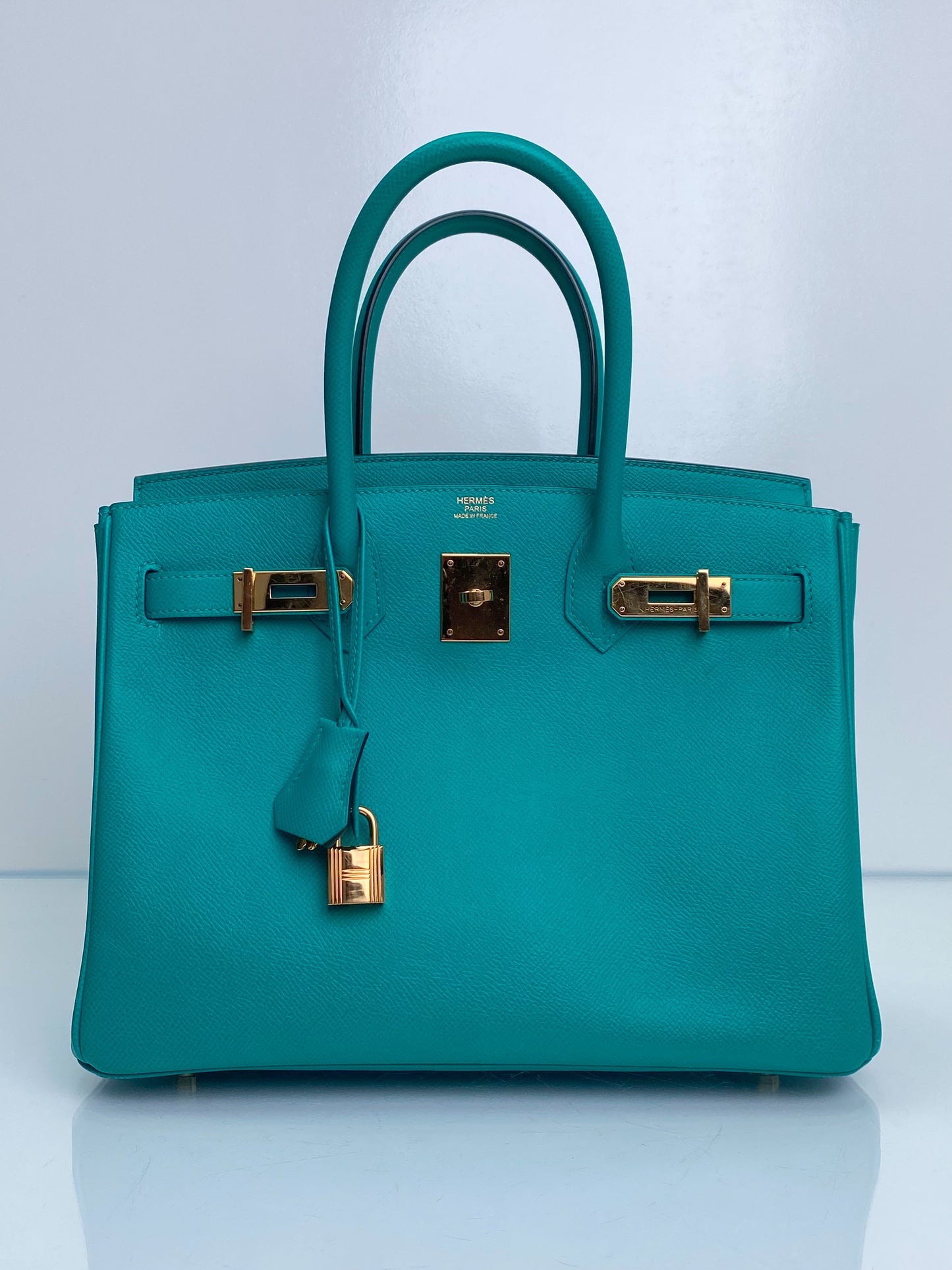 Hermes Birkin 30 Bleu Paon Epsom GHW #X