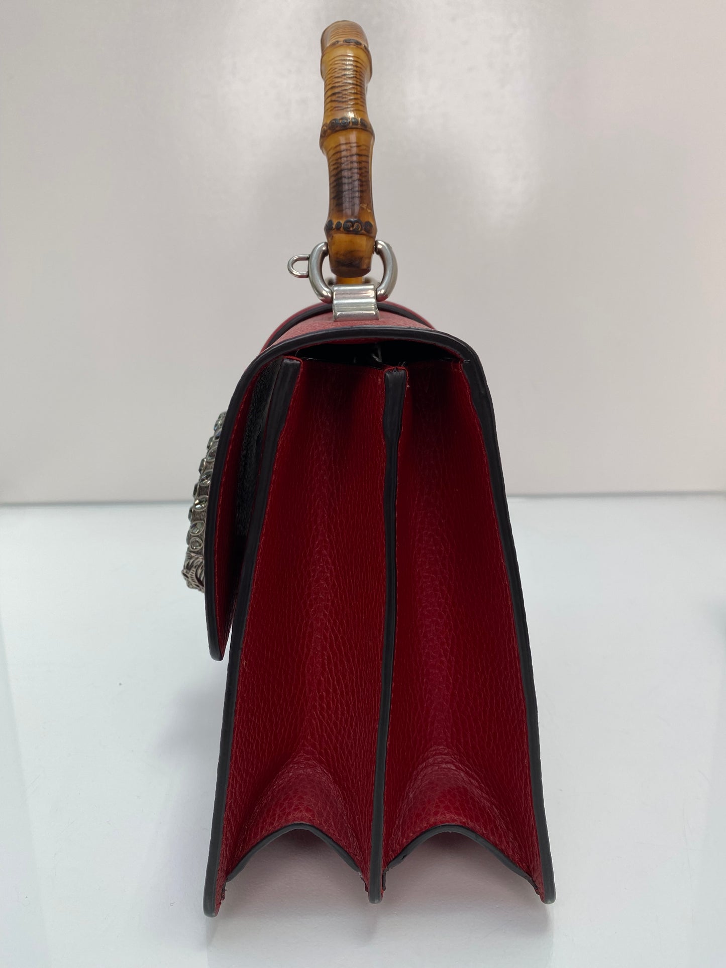 Gucci Red & Bamboo Top Handle Dionysus Bag