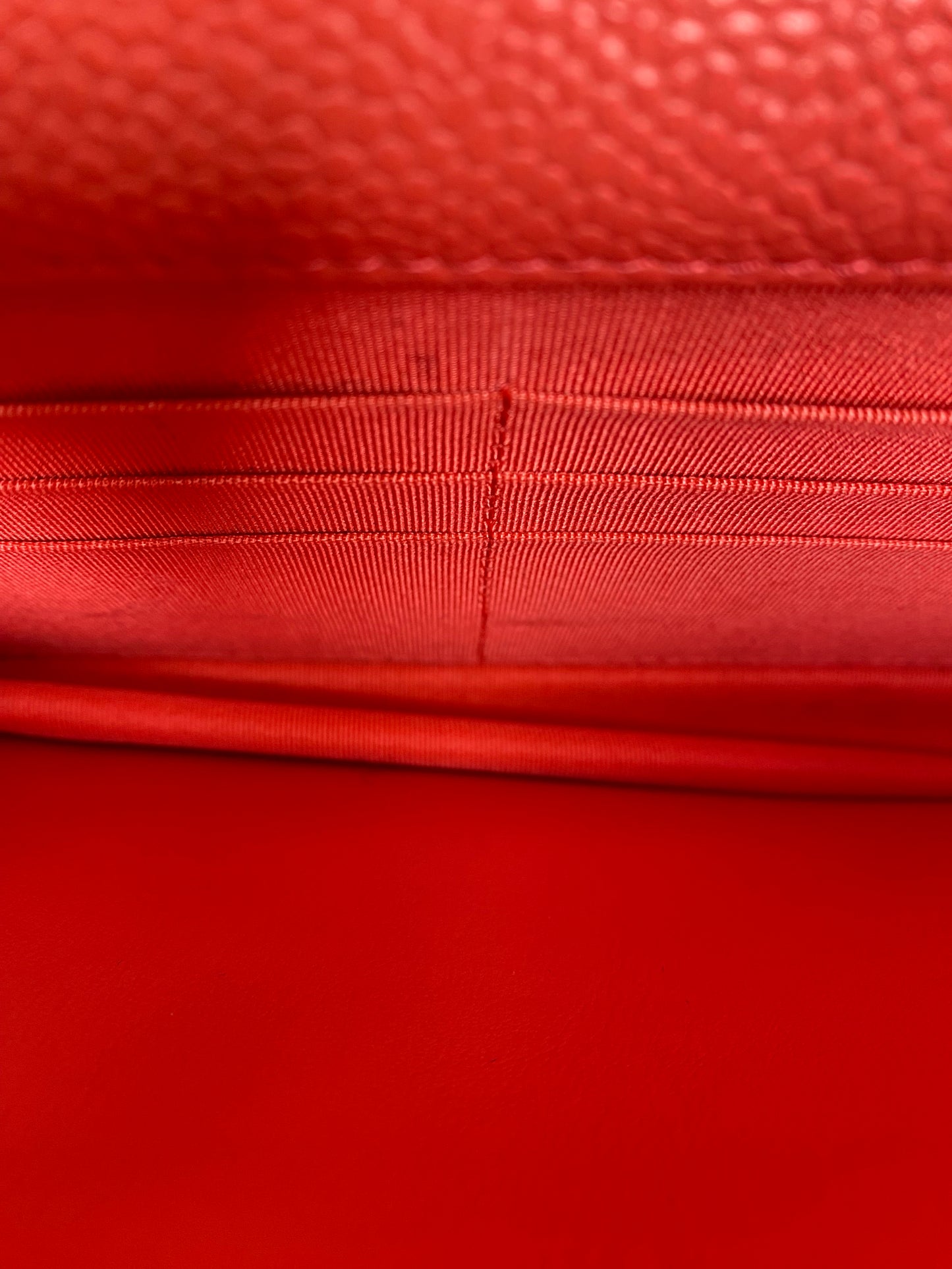 Chanel Pink & Orange Chevron Caviar WOC, SHW