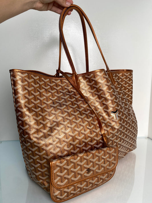 Goyard Precious Metals Rose Gold St. Louis GM Tote Bag