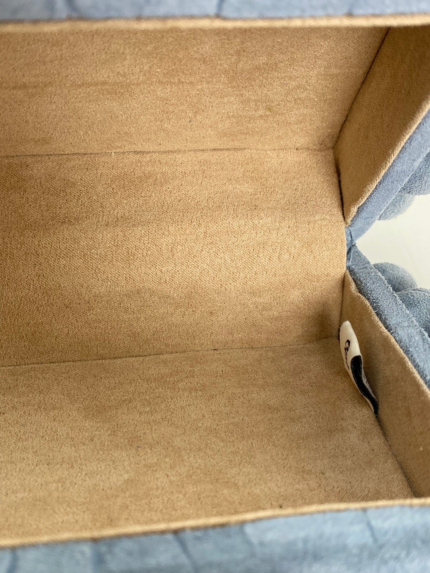 Cult Gaia Blue Croc Embossed Suede Clutch GHW