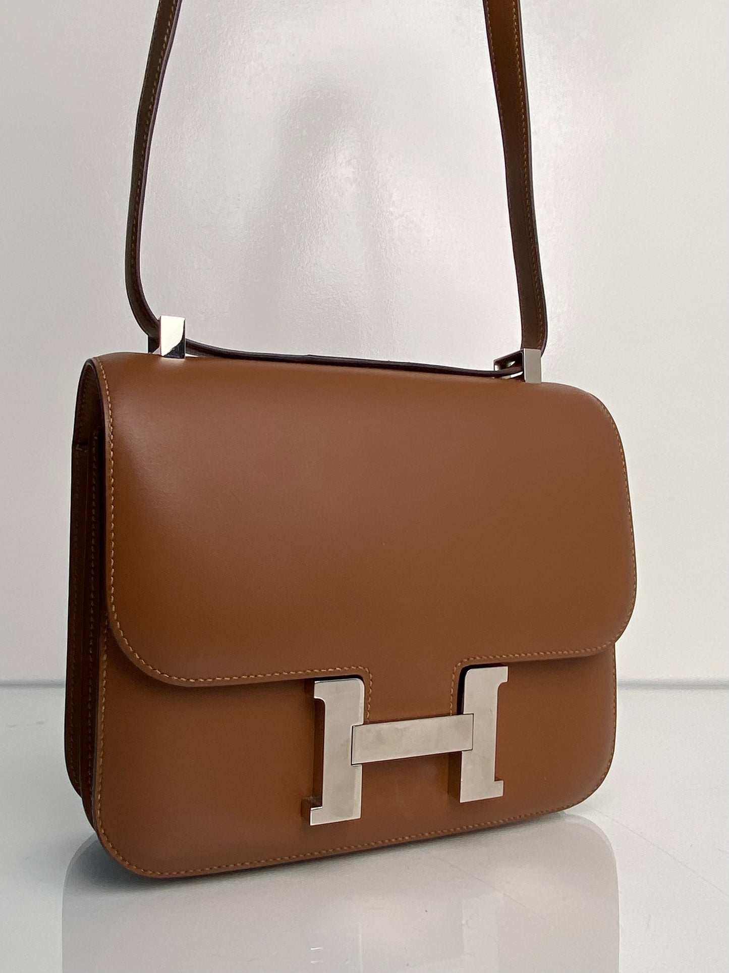 Hermes Constance 23 Brown Epsom PHW