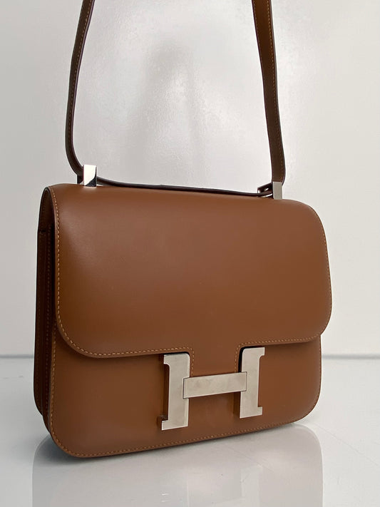 Hermes Constance 23 Brown Epsom PHW