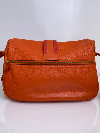 Hermes Orange Clemence Bourlingue Bag GHW