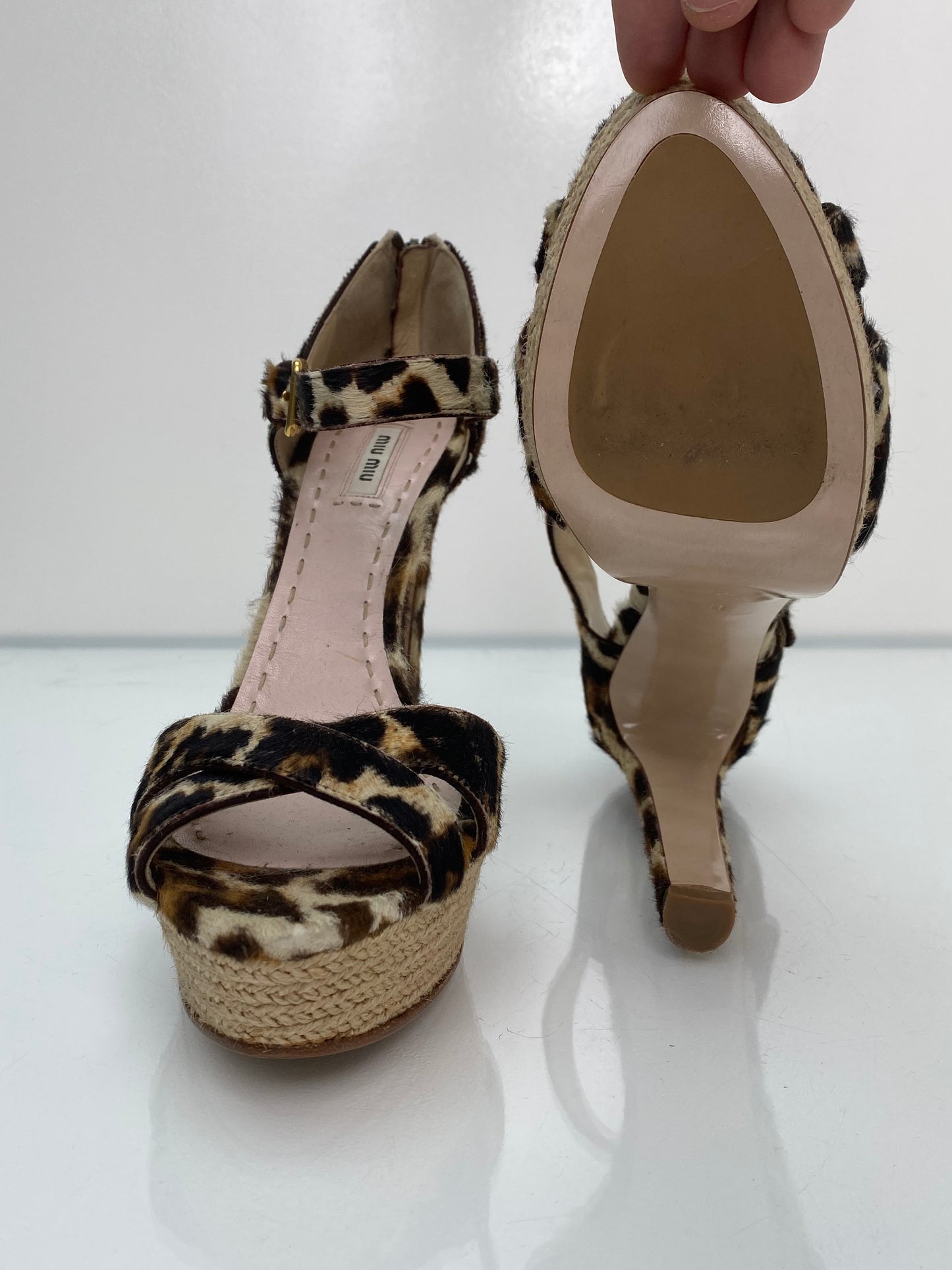 Miu Miu Cheetah Ponyhair Heels, 41